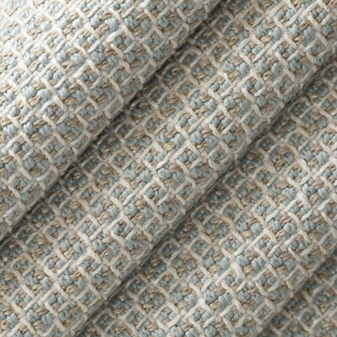 Aqua Small Scale Textured Upholstery Fabric by The Yard - SKU: Faith Chambray